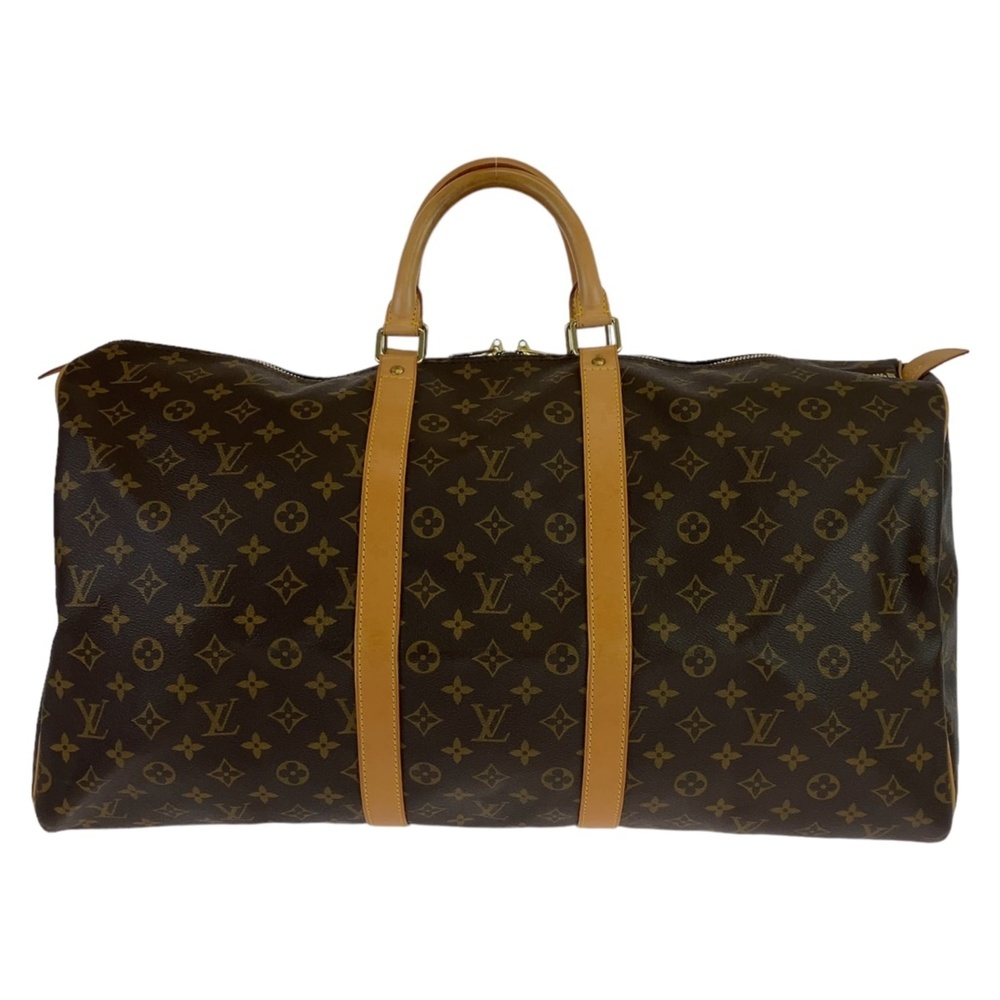 LOUIS VUITTON Louis Vuitton Monogram Keepall 55
Brown Gold Hardware M41424 Воg